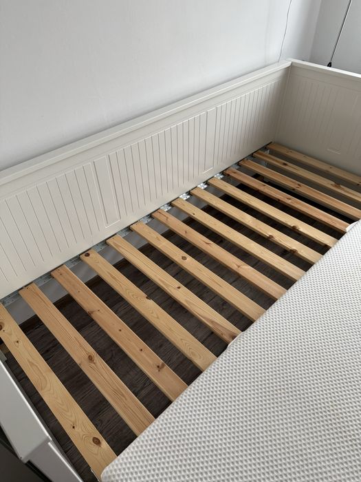 Łóżko leżanka z 3 szufladami, biała, Ikea HEMNES