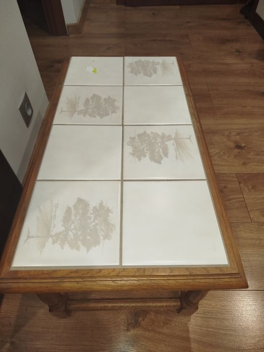 Stół,stolik kawowy blat z płytek Retro,Antyk,PRL ,Vintage,stare meble,