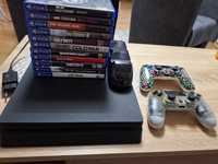 Ps4 Slim + 2 pady z ładowarka + gry