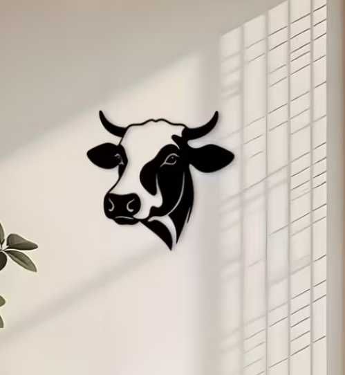Nowa metalowa dekoracja krowa