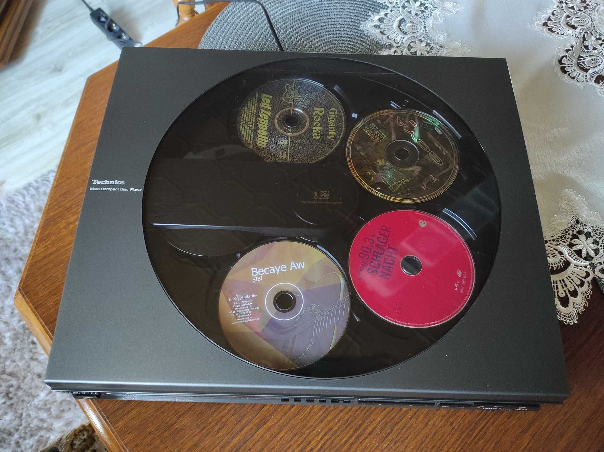 Odtwarzacz CD na 5 płyt zmieniarka CD na 5 płyt Technics SL-PC20