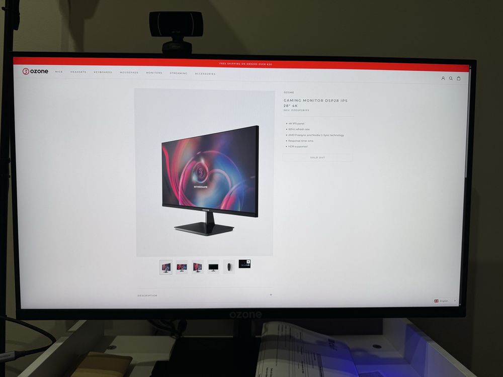 Monitor 28 pol Gaming Ozone DSP28 IPS 4K 60Hz