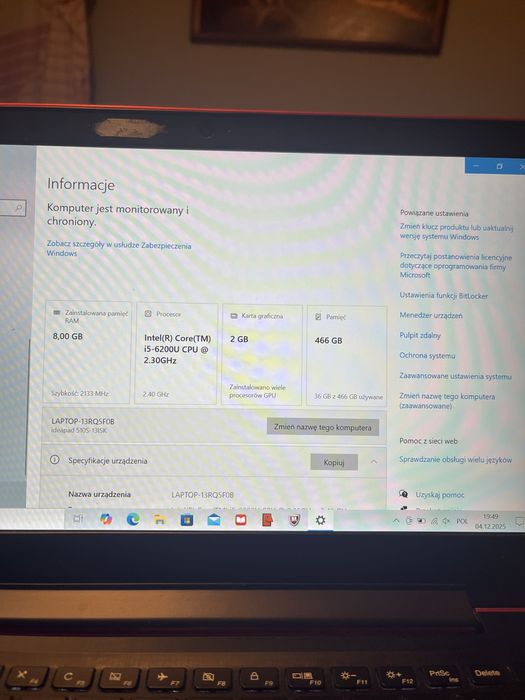 Sprzedam laptop Lenovo ideapad
