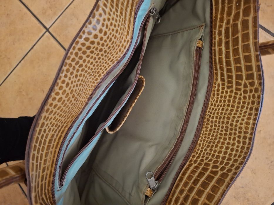 Torebka skórą naturalna carmel