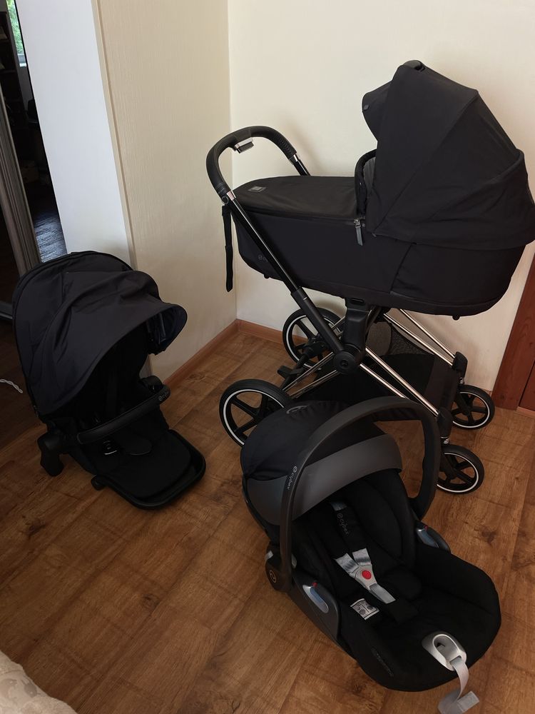 Коляска Cybex priam 4.0 sepia black chrome black
