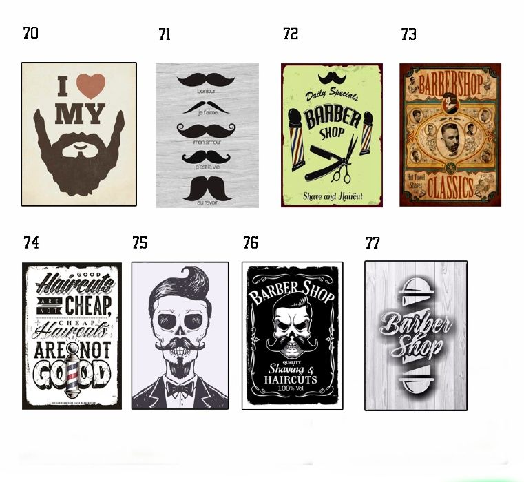 Vários Design Placas Decorativas para Barbearia