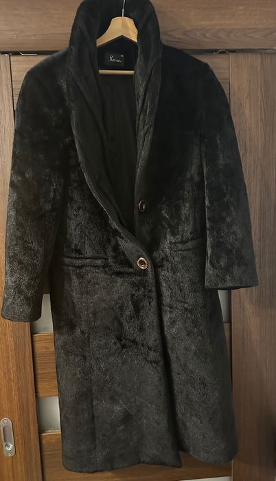 FUTRO płaszcz NATURALNE maxi długie zjawiskowe OKAZJA old money