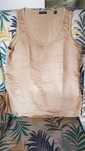 Na ramiączkach beżowa camel  top bluzka Tchibo 40/42 a la zamsz