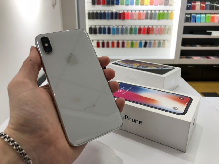 iPhone X 64GB (Silver) Neverlock. Гарантія !
