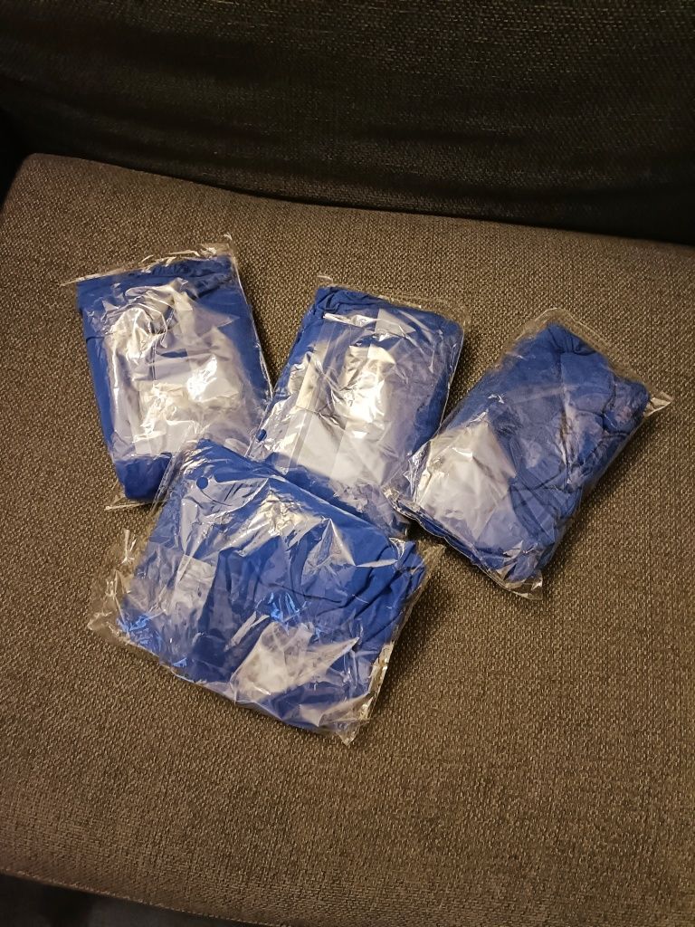 4 capas de cadeira azul real