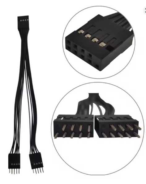 Przejściówka rozgałęźnik splitter USB 2.0 9-pin do płyty głównej