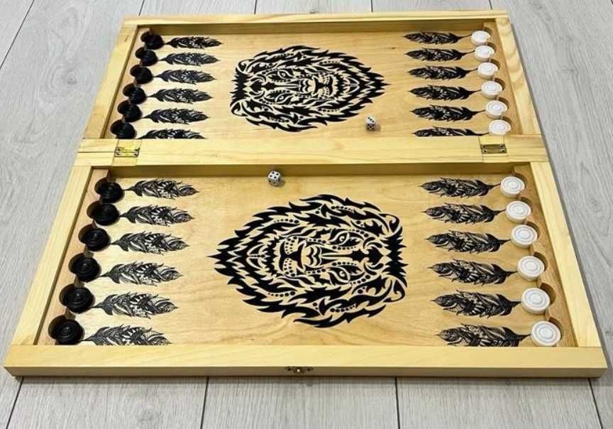 Нарды Дракон. Слон. Лев 54х54см, 60x60см ручная работа