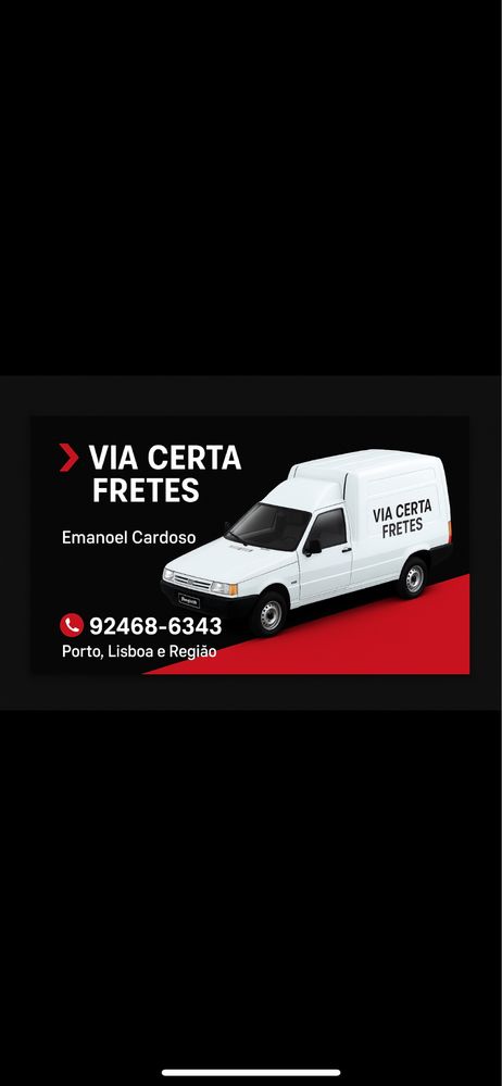 Fretes a partir de 20 euros