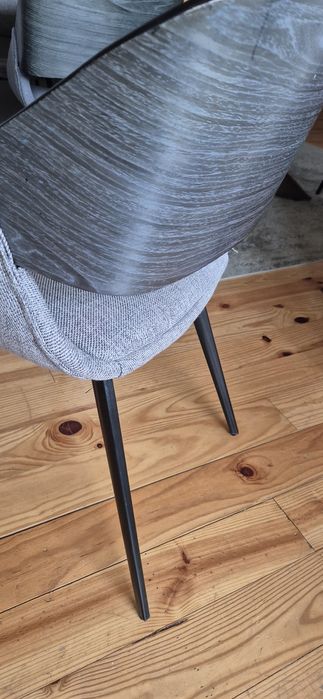 6 Cadeiras madeira tecido Sklum