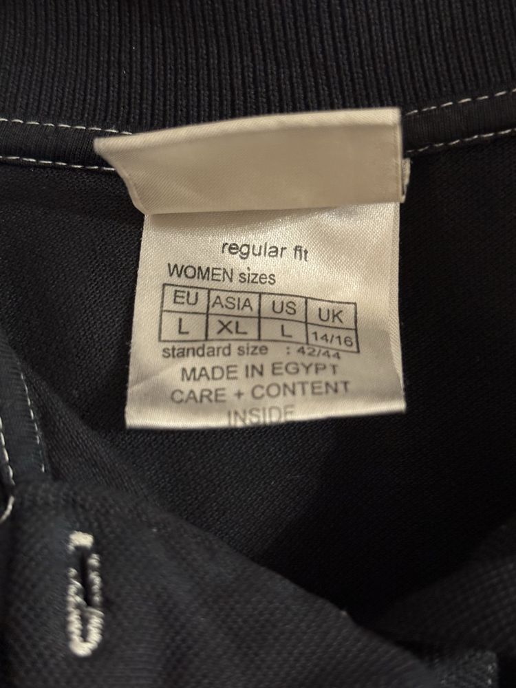 Koszulka Polo Jack Wolfskin L damska czarna granatowa trekking hikking