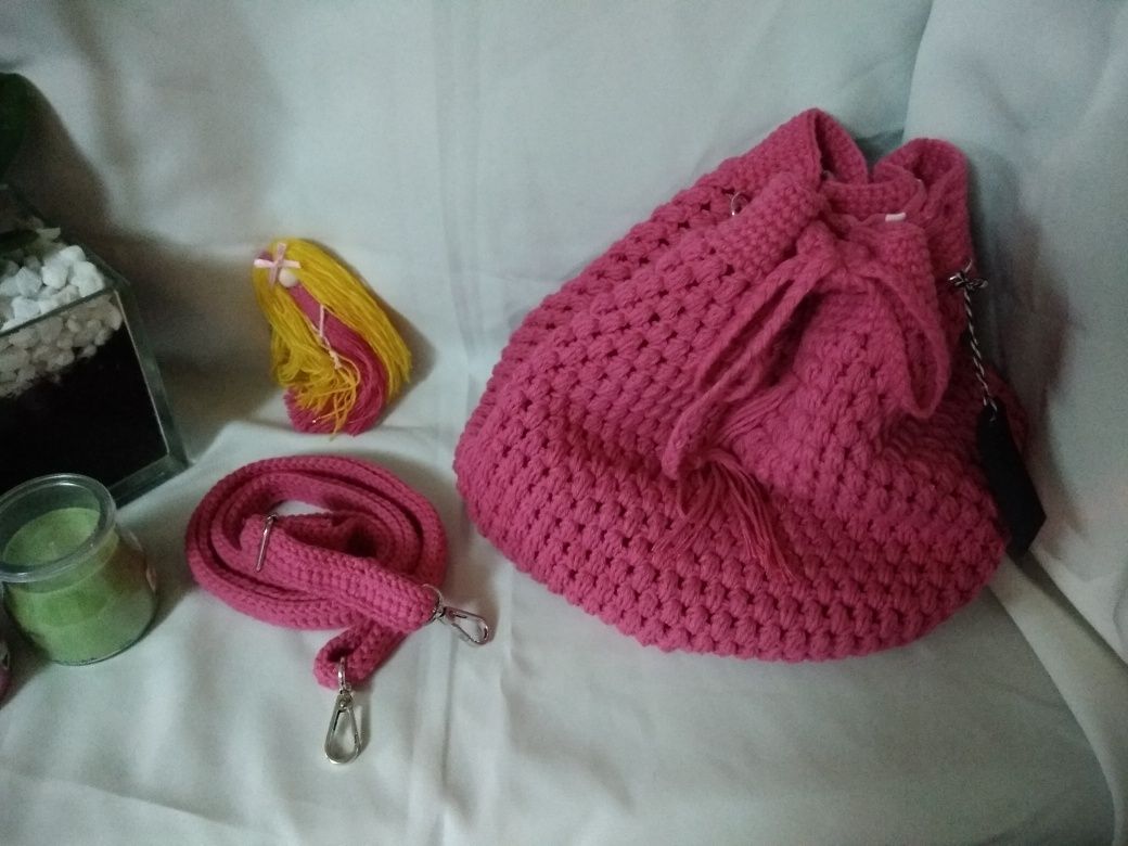 Bolsa tiracolo rosa choque