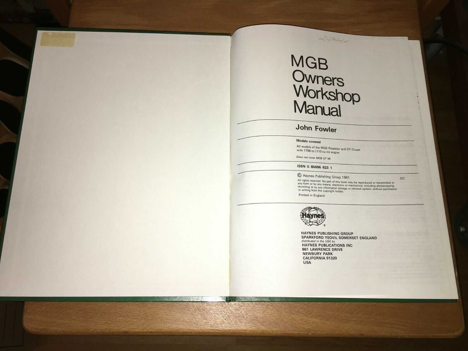 ## livro Mgb owners workshop manual 1962 to 1980 (haynes) ##