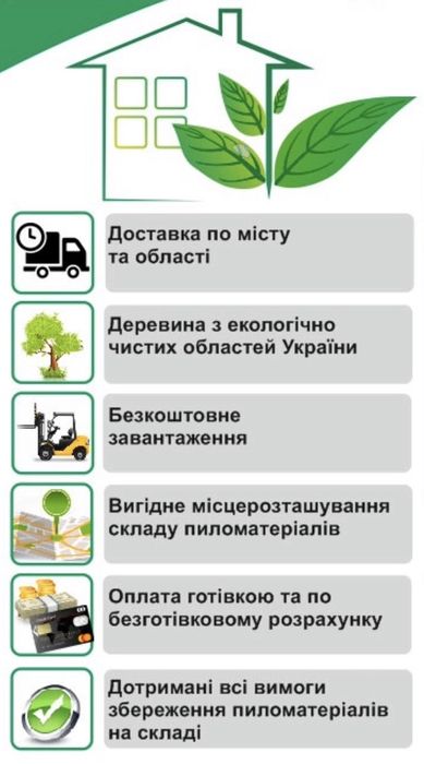 Пиломатеріал: Обрізна дошка , брус , стропіло.Антисептування /ВогнеБіо