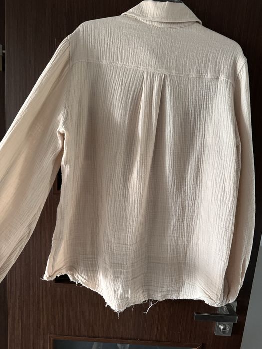 Koszula muslinowa bezowa Andzela butik oversize