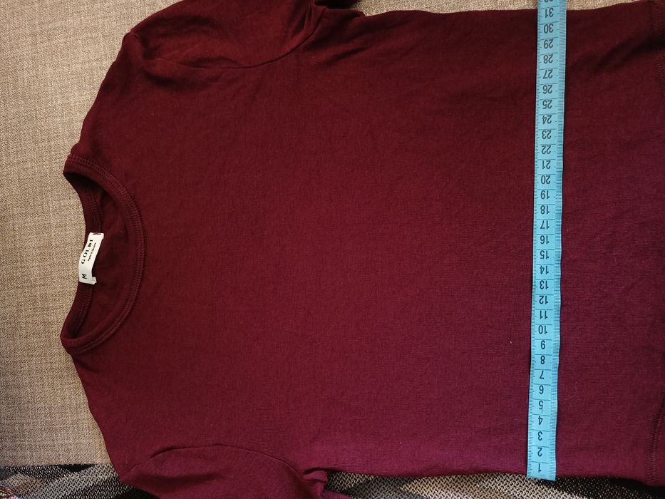 Бордовый лонгслив (кофта/топ с длинным рукавом)
