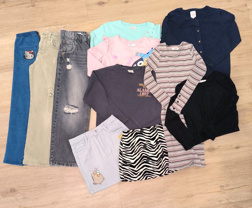 Paka ubrań dla dziewczynki 128 Zara Reserved