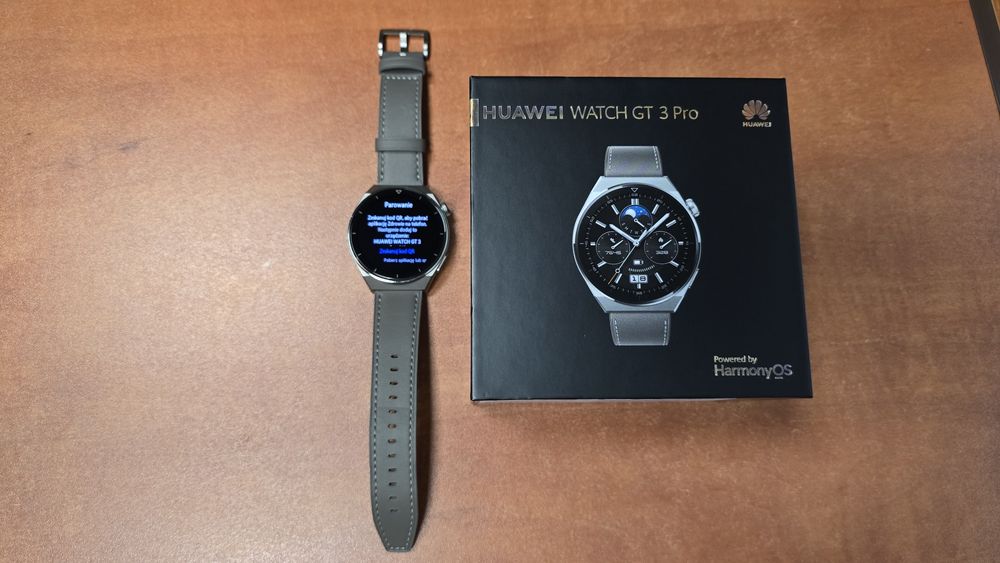 Huawei Watch GT 3 Pro srebrny, stan bdb