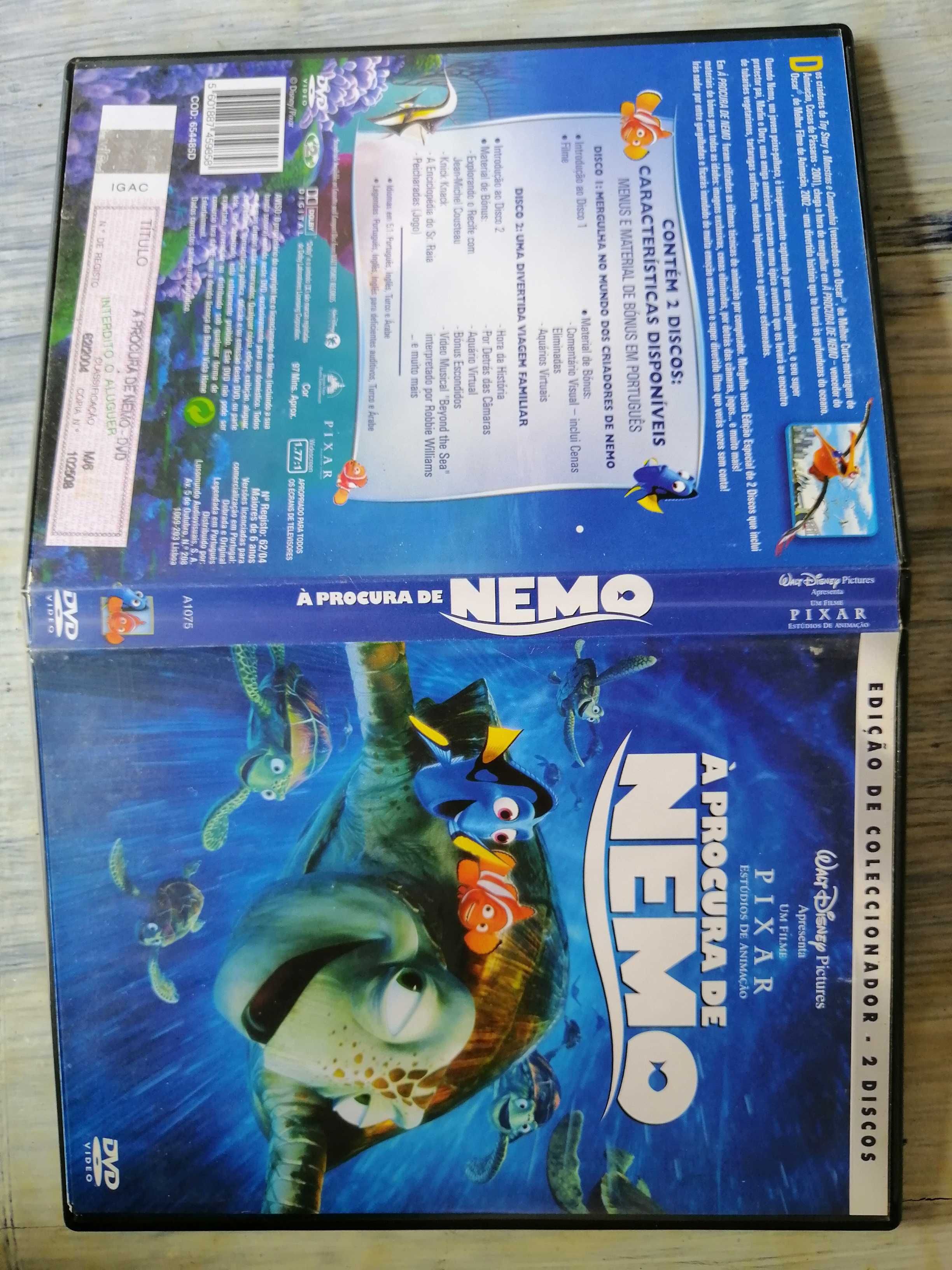 DVD "Á Procura de Nemo" Edição de colecionador