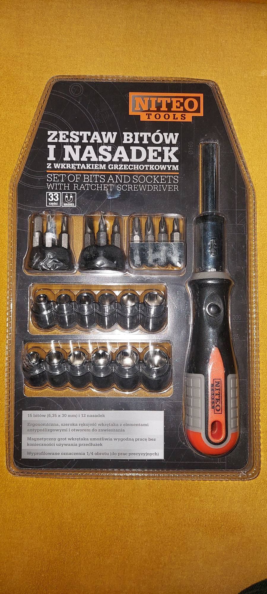 Wkrętak z grzechotką Niteo Tools 33elementów Hit