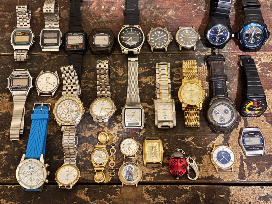 Вінтажні кварцові наручні годинники*часи*Casio*Seiko*Citezen*Romanson*