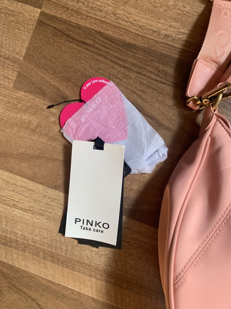 Torebka pinko half moon brzoskwiniowa polksiezyc unikat