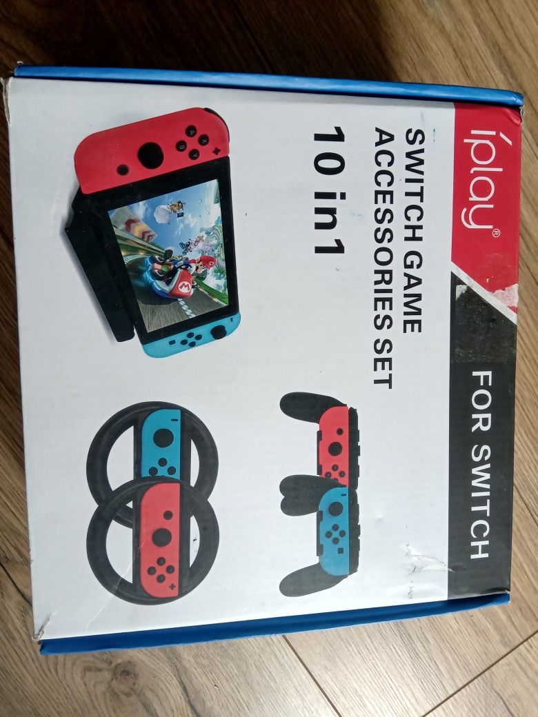 Zestaw akcesoriów do gier iPLAY Switch Zestaw 10 w 1 z rączką Kierowni