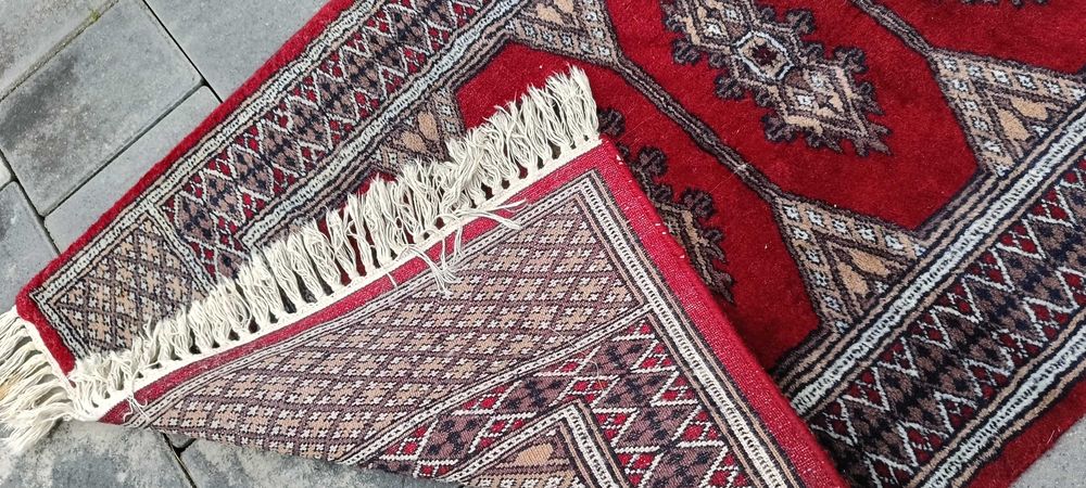 Buchara dywan wełniany tkany ręcznie 107 x 62 cm Bokhara perski wełna