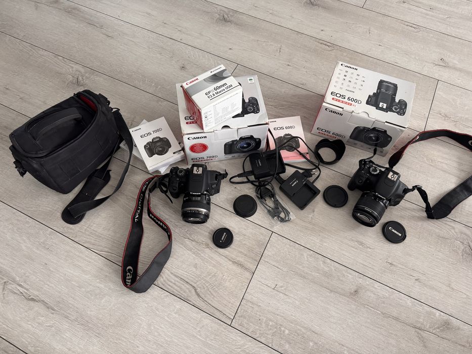 Aparat CANON EOS700D + EOS600D (Macro EFS60mm + 18-55mm) OKAZJA !!