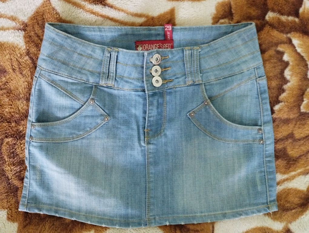 Spódnica mini jeansowa Oranges Red rozmiar 29