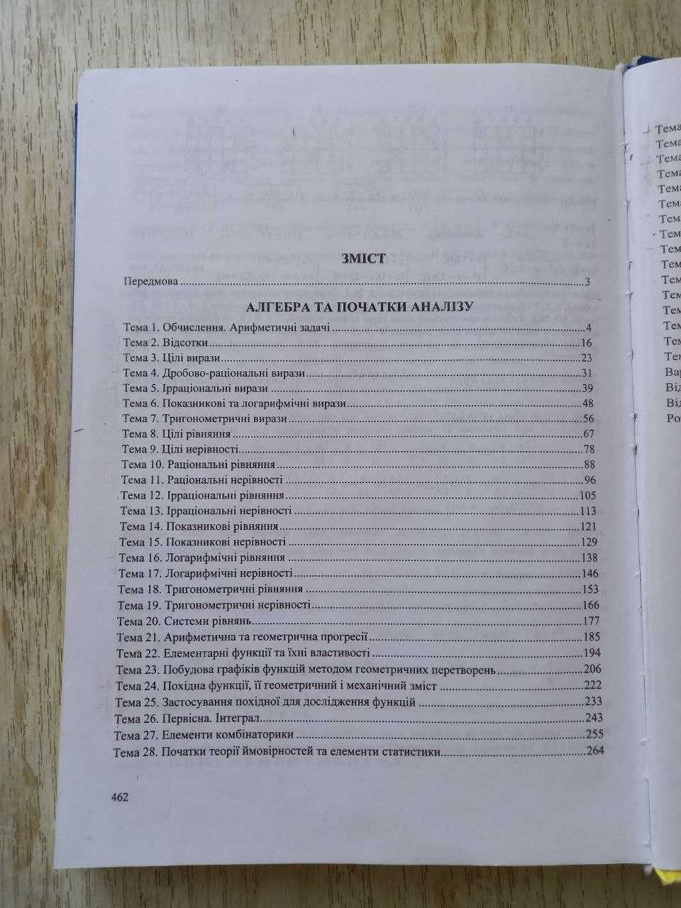 Комплексне видання для підготовки до ЗНО та ДПА (математика)