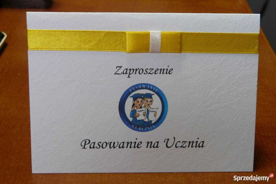 Zaproszenie pasowanie na ucznia zaproszenia pierwszoklasistę