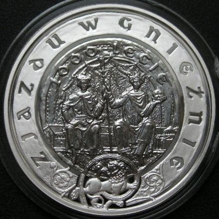 Polska 10 złotych 2000 - Zjazd w Gnieźnie - srebro - stan menniczy