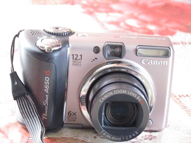 Canon A 650 IS , karta 2 GB, 4 ogniwa R 6, etui, stan fab. wys gratis.