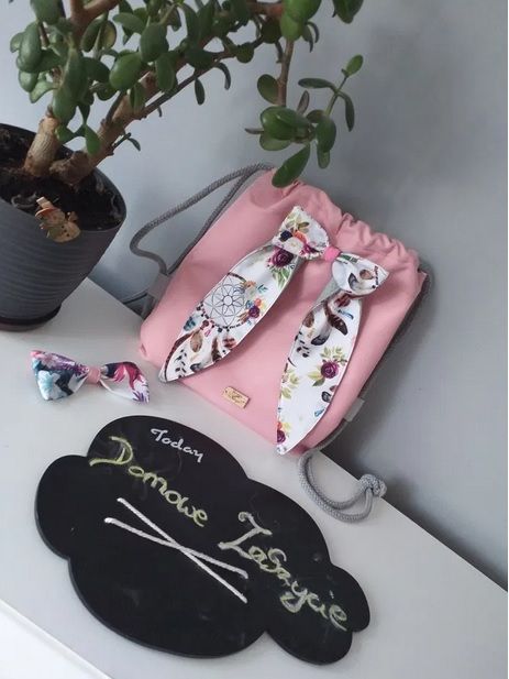 Workoplecak, worek, plecak dla przedszkolaka krolicze uszy Handmade