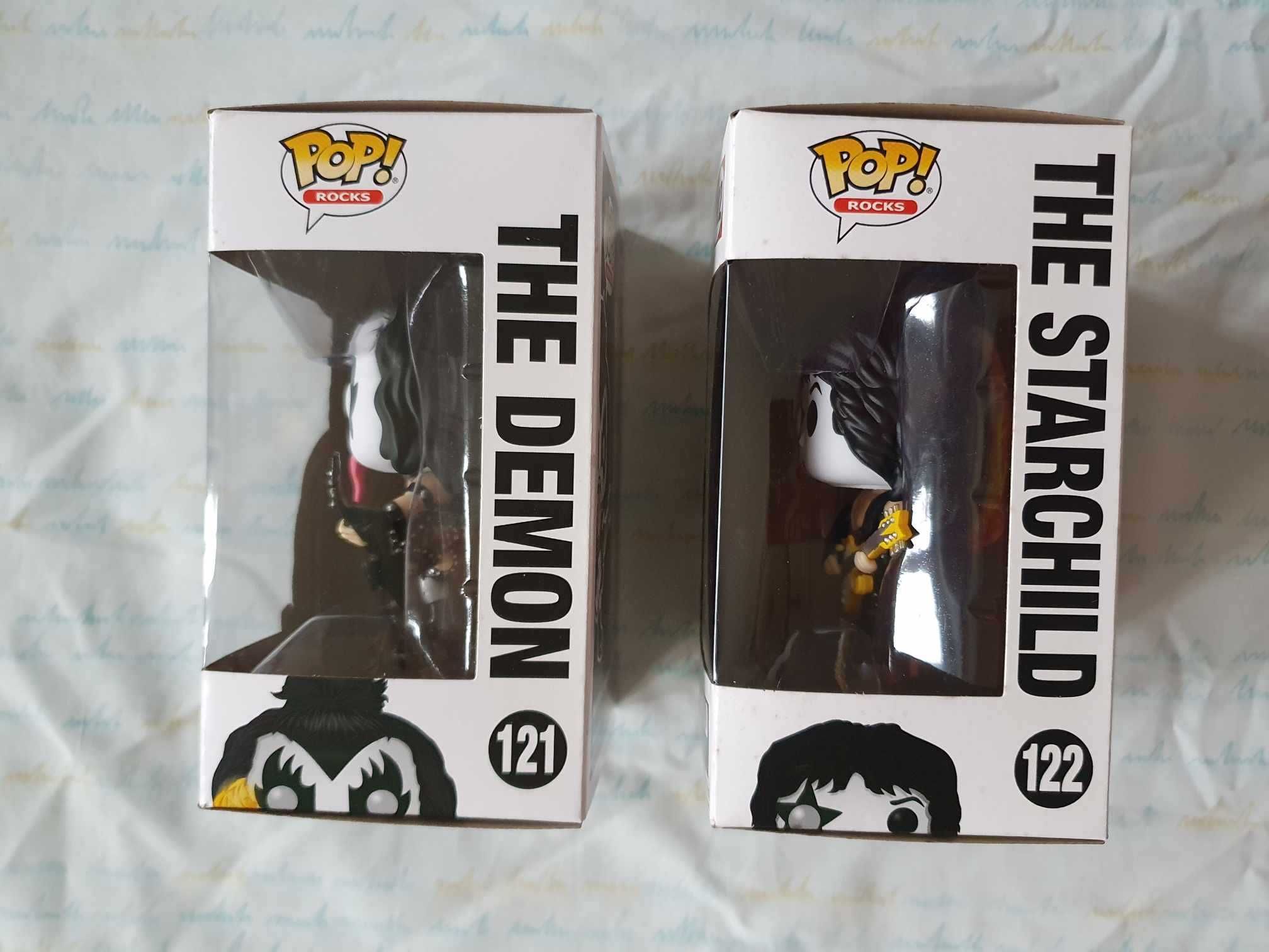 Funko Pop Rocks 121 e 122 Kiss The Demon and The Starchild