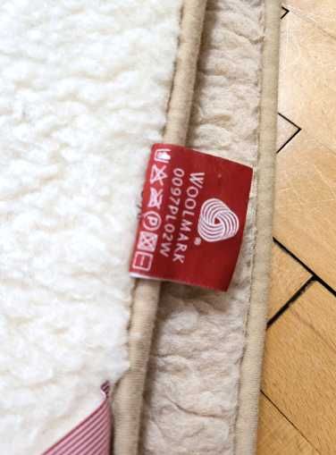 Koc pled narzuta kołdra Prosense Woolmark żywa wełna wool 127x190