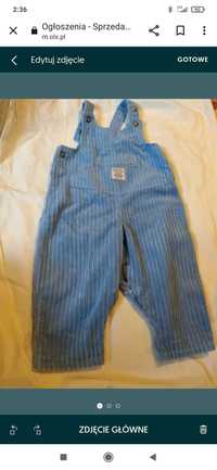 Spodnie ciepłe sztruks dla chłopca r. 68
