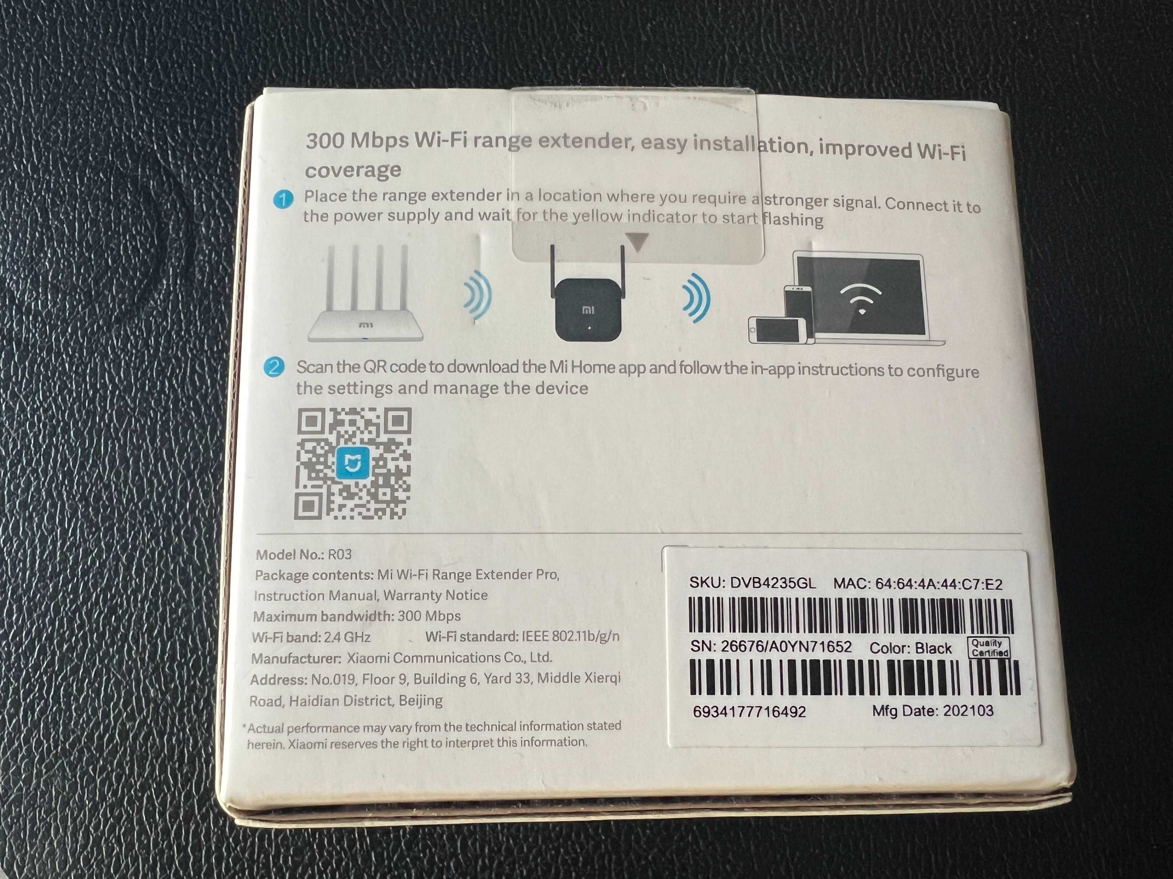 Repeater wzmacniacz sygnału Wi-Fi Xiaomi  XIAOMI RANGE EXTENDER PRO