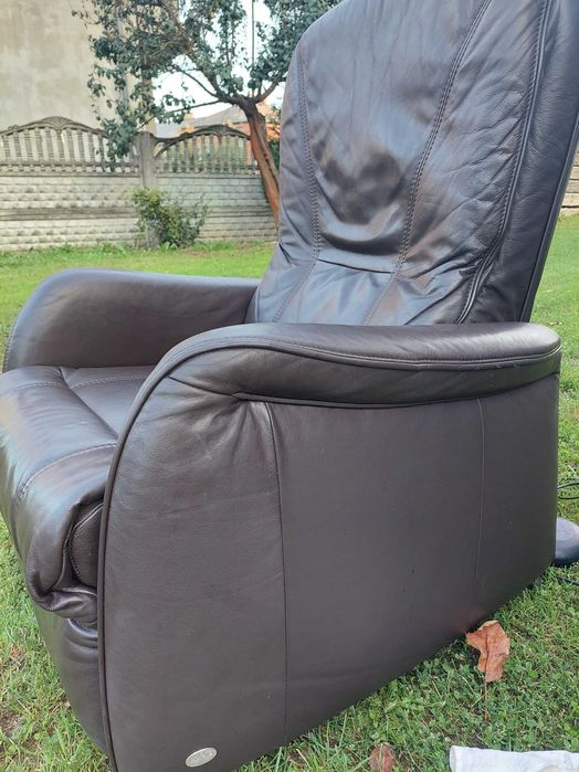 Fotel elektryczny, system pionizacji, skóra naturalna