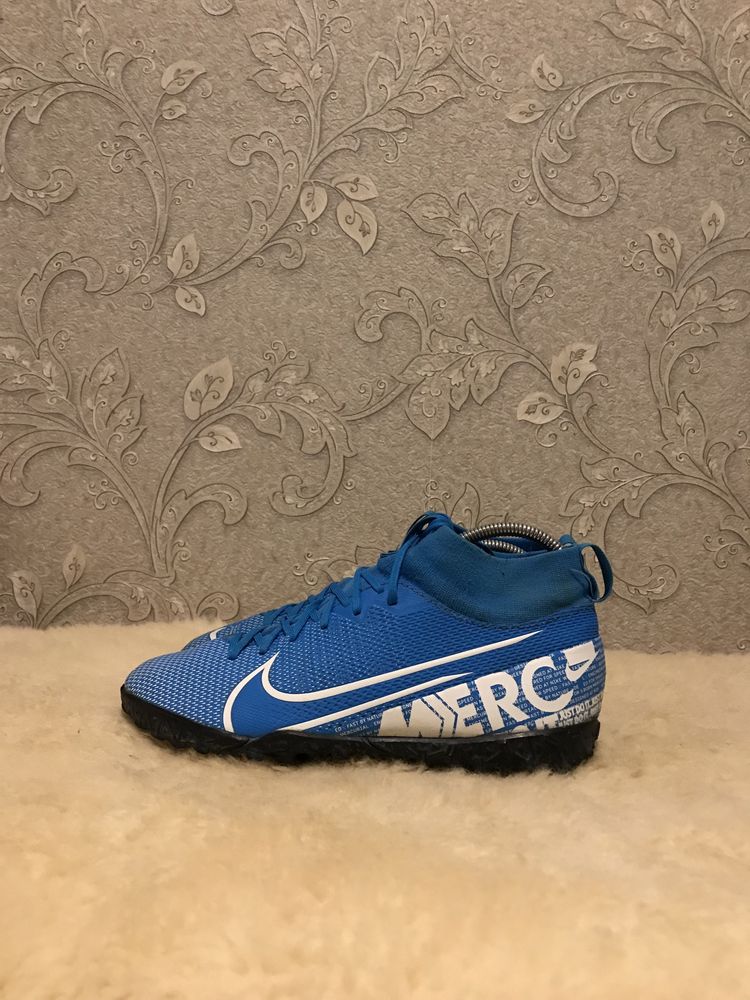 Детские сороконожки, футзалки Nike Mercurial. 38 37,5 37 36,5 24 23,5