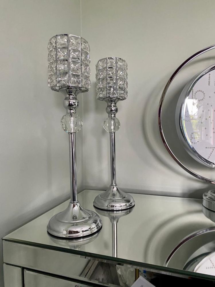Wysoki swiecznik glamour