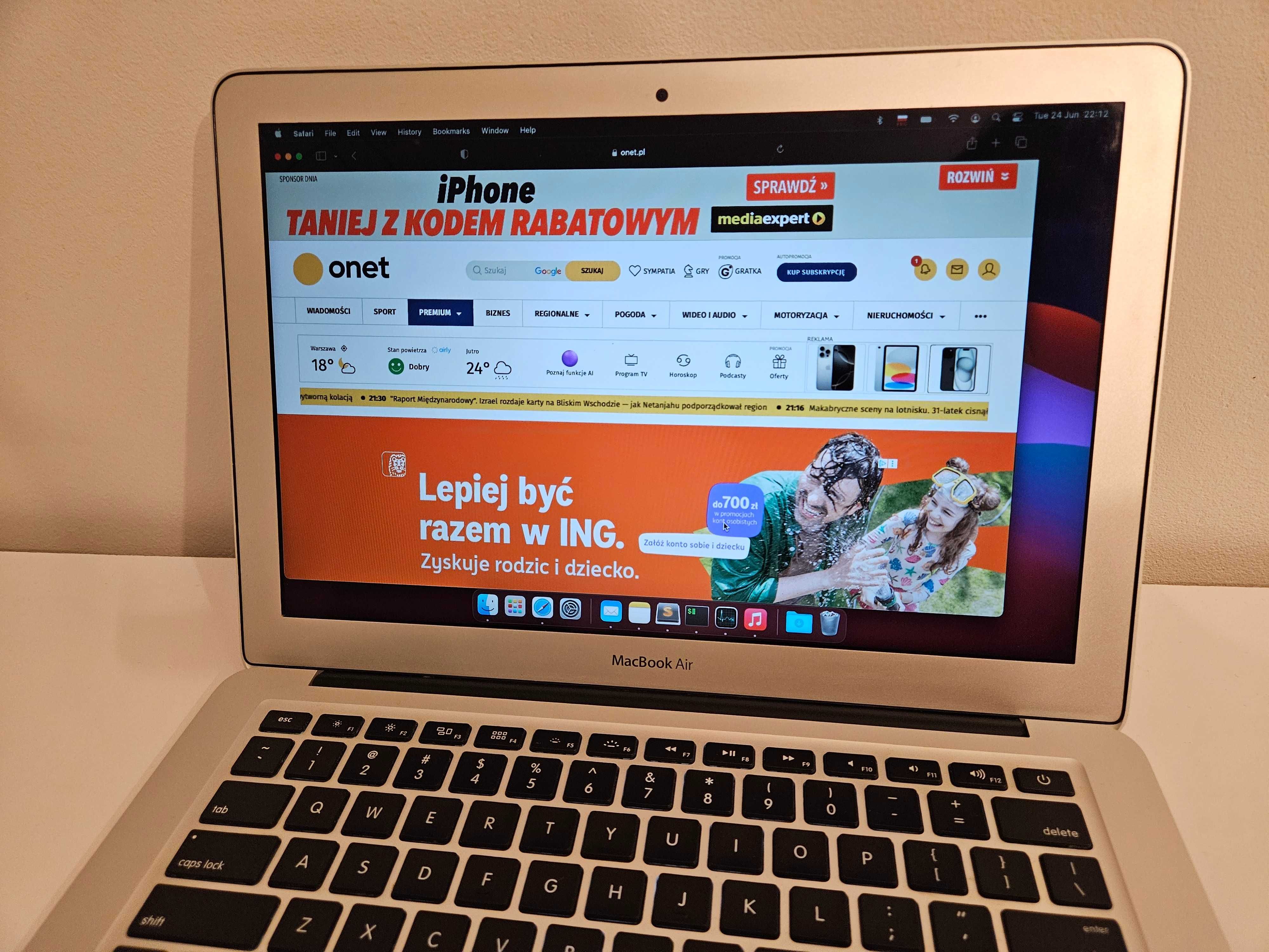 Apple MacBook Air 8GB RAM / 256GB pamięci Core i5 (Mid-2013)