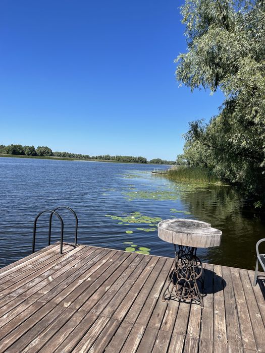 Оренда будинку в лісі біля річки з банею .