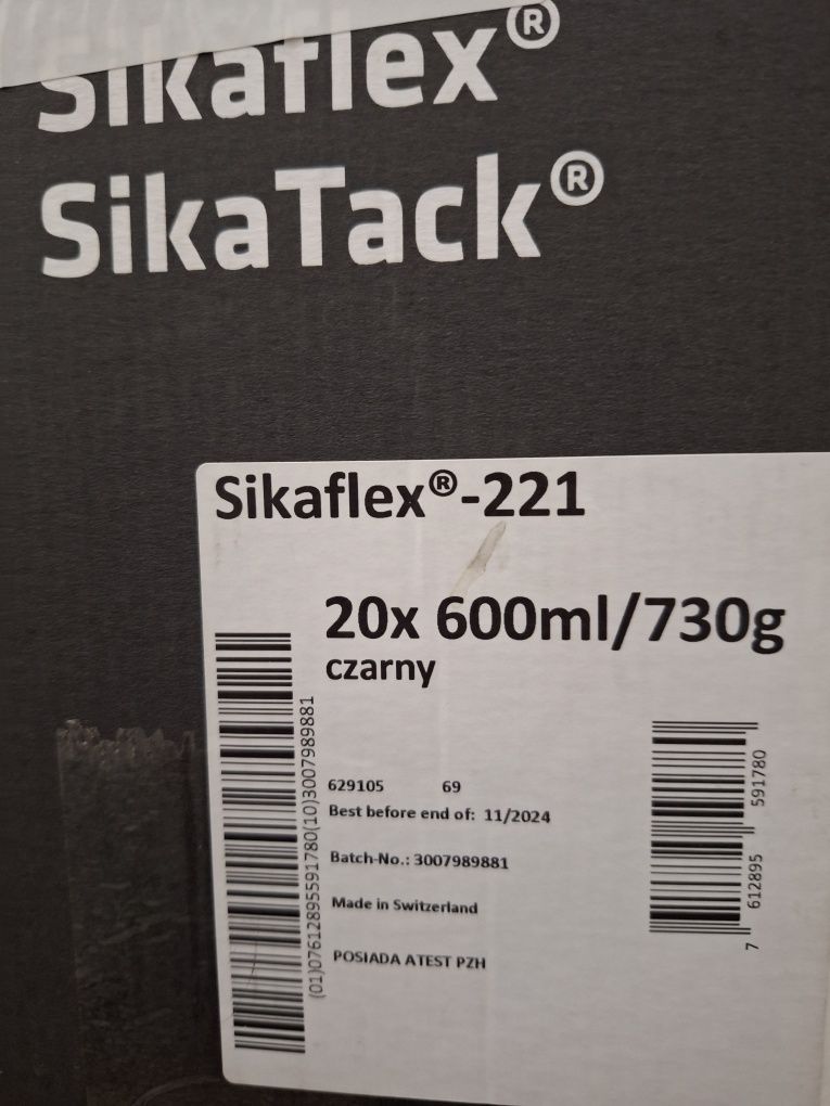 Sikaflex 221 czarny , kiełbasa