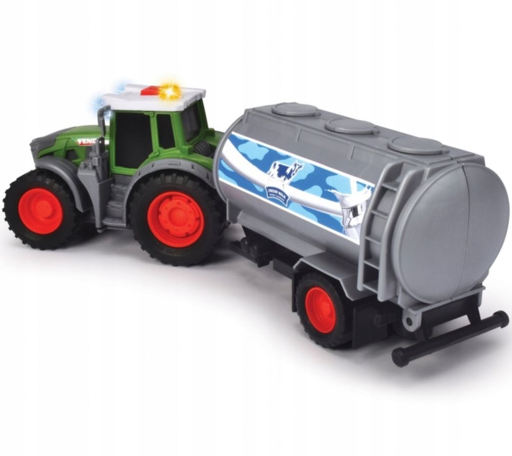 Dickie Farm Traktor z przyczepą na mleko FENDT 26 cm
